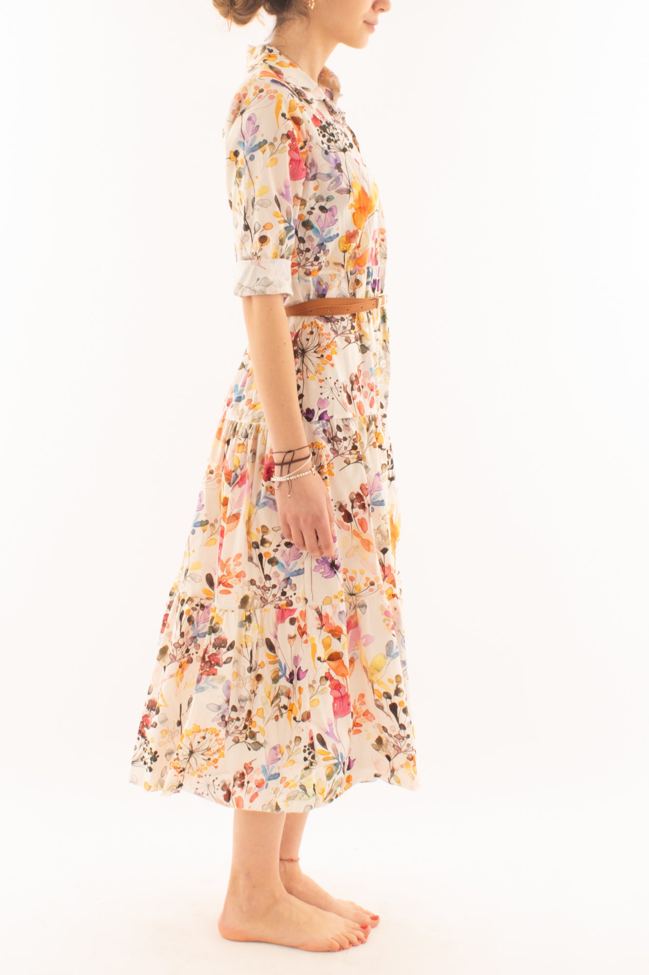 Chemisier floreale da Donna Susy mix - Sabbia