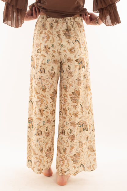 Pantalone in pizzo san gallo da Donna Susy mix - Burro