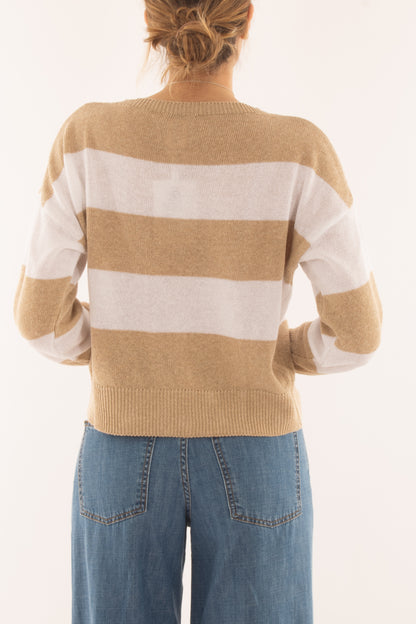 Maglia rigata da Donna Susy mix - Beige