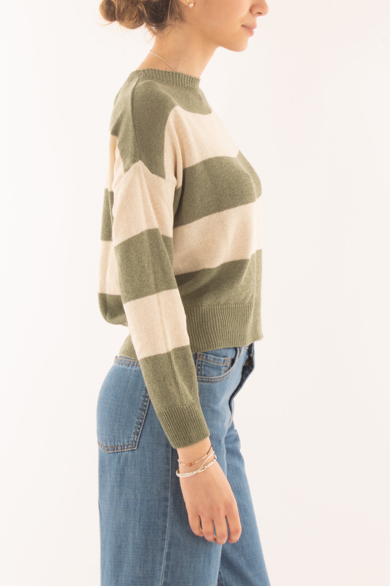 Maglia rigata da Donna Susy mix - Verde