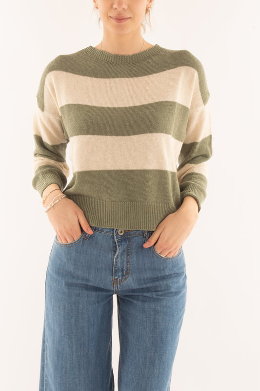 Maglia rigata da Donna Susy mix - Verde