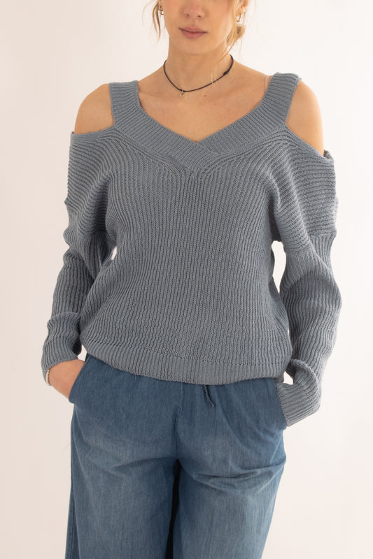 Maglia di filo con spalle scoperte da Donna Susy mix - Jeans