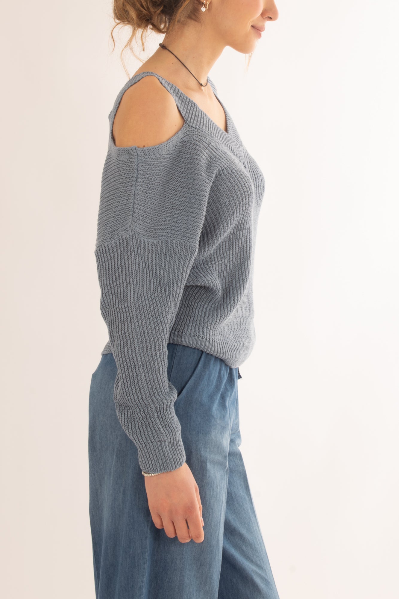 Maglia di filo con spalle scoperte da Donna Susy mix - Jeans