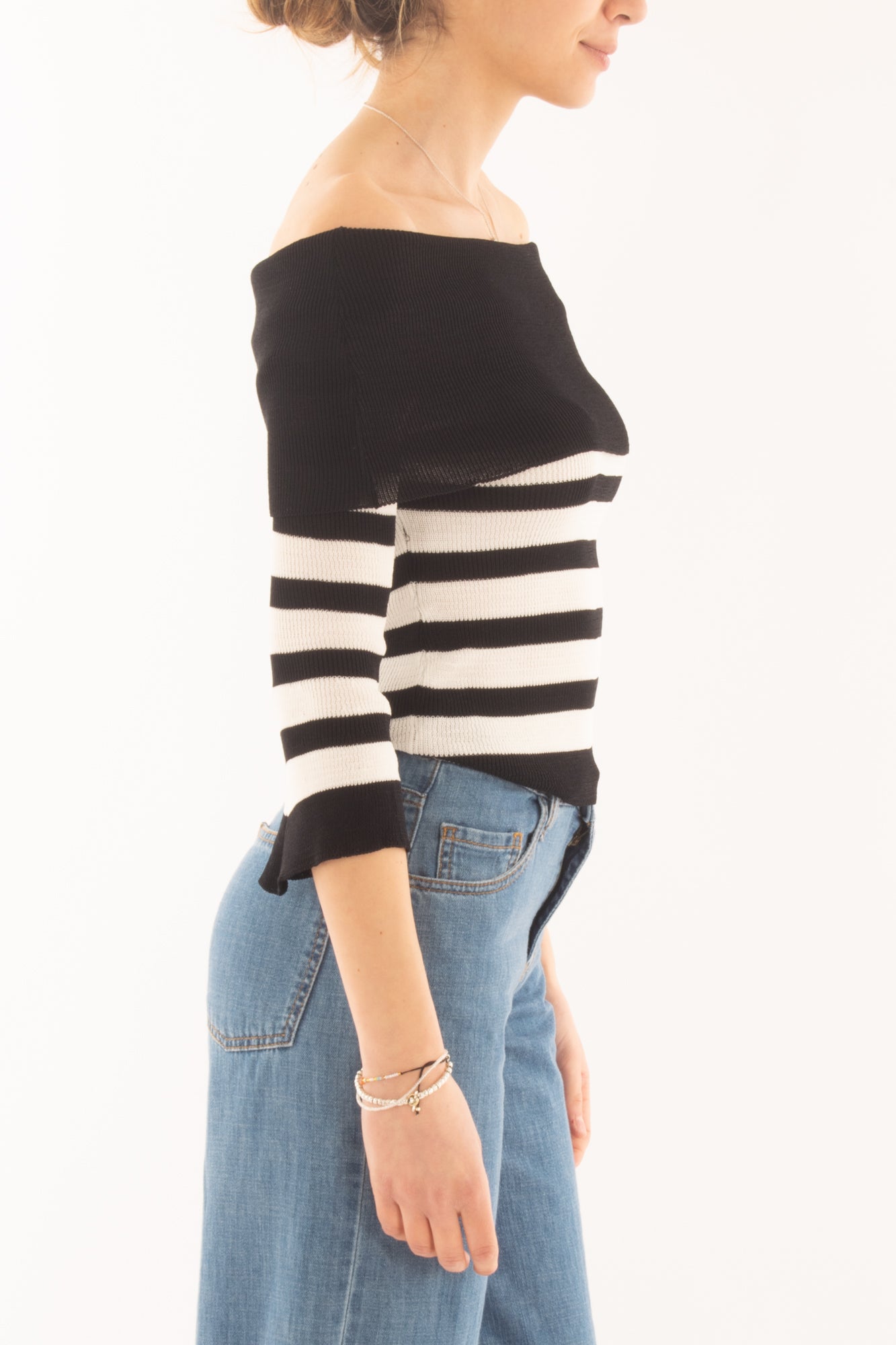 Maglia con collo shiffer da Donna Susy mix - Nero