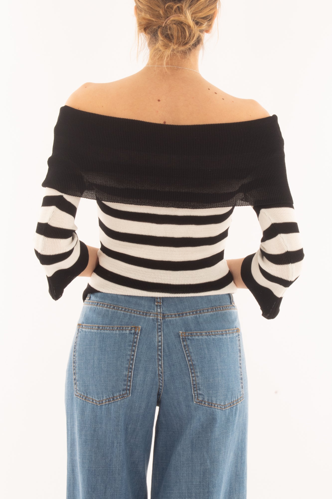 Maglia con collo shiffer da Donna Susy mix - Nero