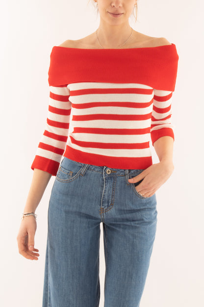 Maglia con collo shiffer da Donna Susy mix Rosso