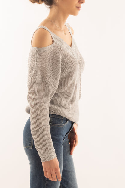 Maglia con spalle scoperte da Donna Susy mix - Grigio