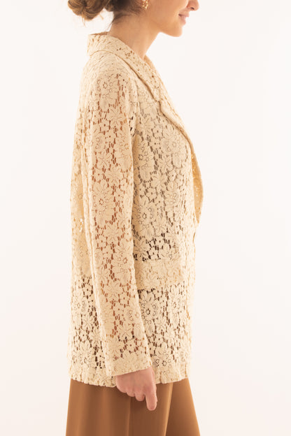 Giacca in pizzo da Donna Susy mix - Latte