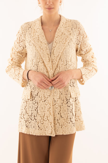 Giacca in pizzo da Donna Susy mix - Latte