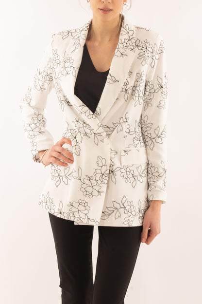 Giacca con ricami da Donna Susy mix - Bianco