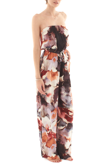 Tuta a fascia fantasia da Donna Susy mix - Arancio