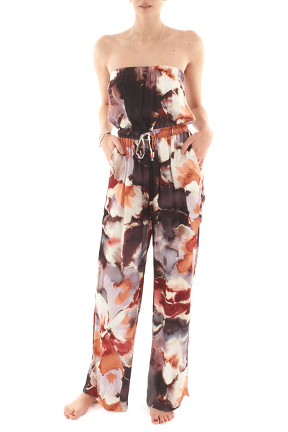 Tuta a fascia fantasia da Donna Susy mix - Arancio