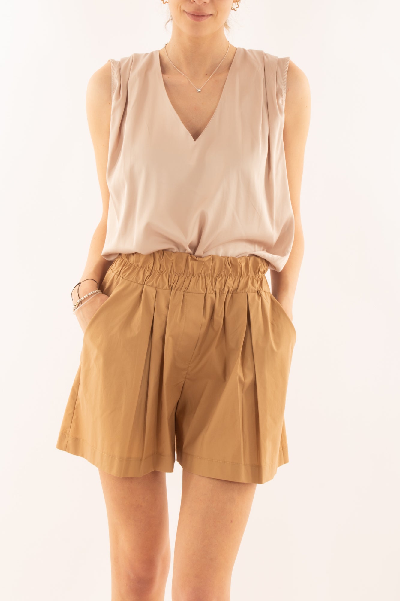 Blusa senza manica da Donna Susy mix - Beige