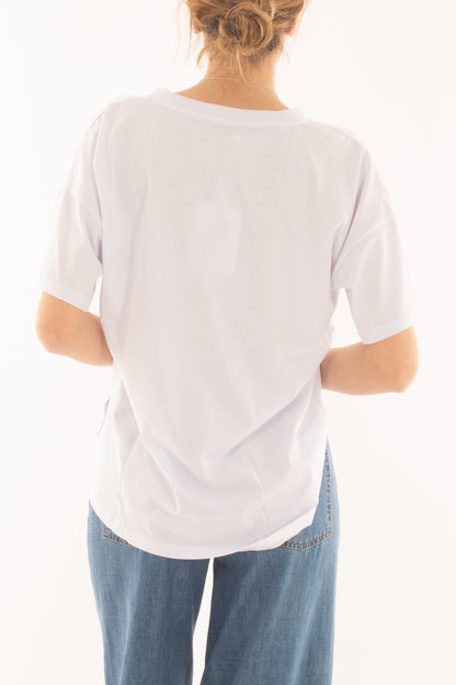 T-shirt con taschino da Donna Susy mix - Bianco