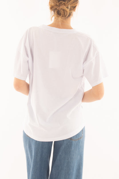 T-shirt con cuore da Donna Susy mix - Bianco