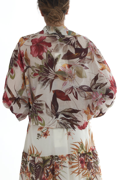Blusa floreale da Donna Susy mix - Burro