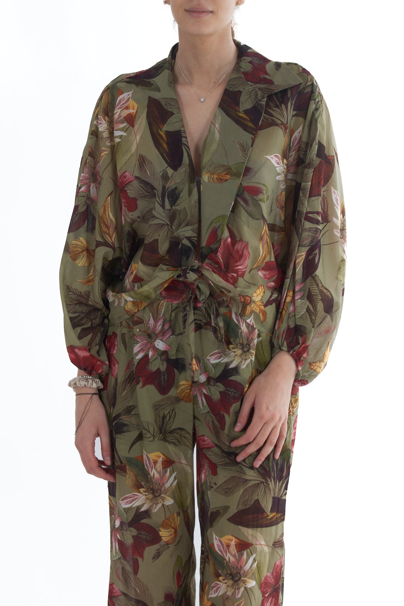 Blusa floreale da Donna Susy mix - Verde