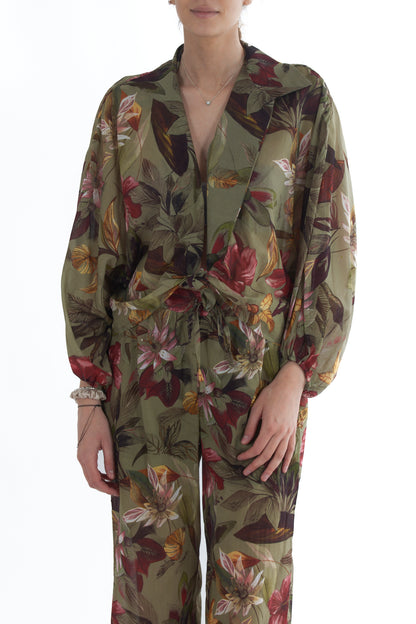 Blusa floreale da Donna Susy mix - Verde