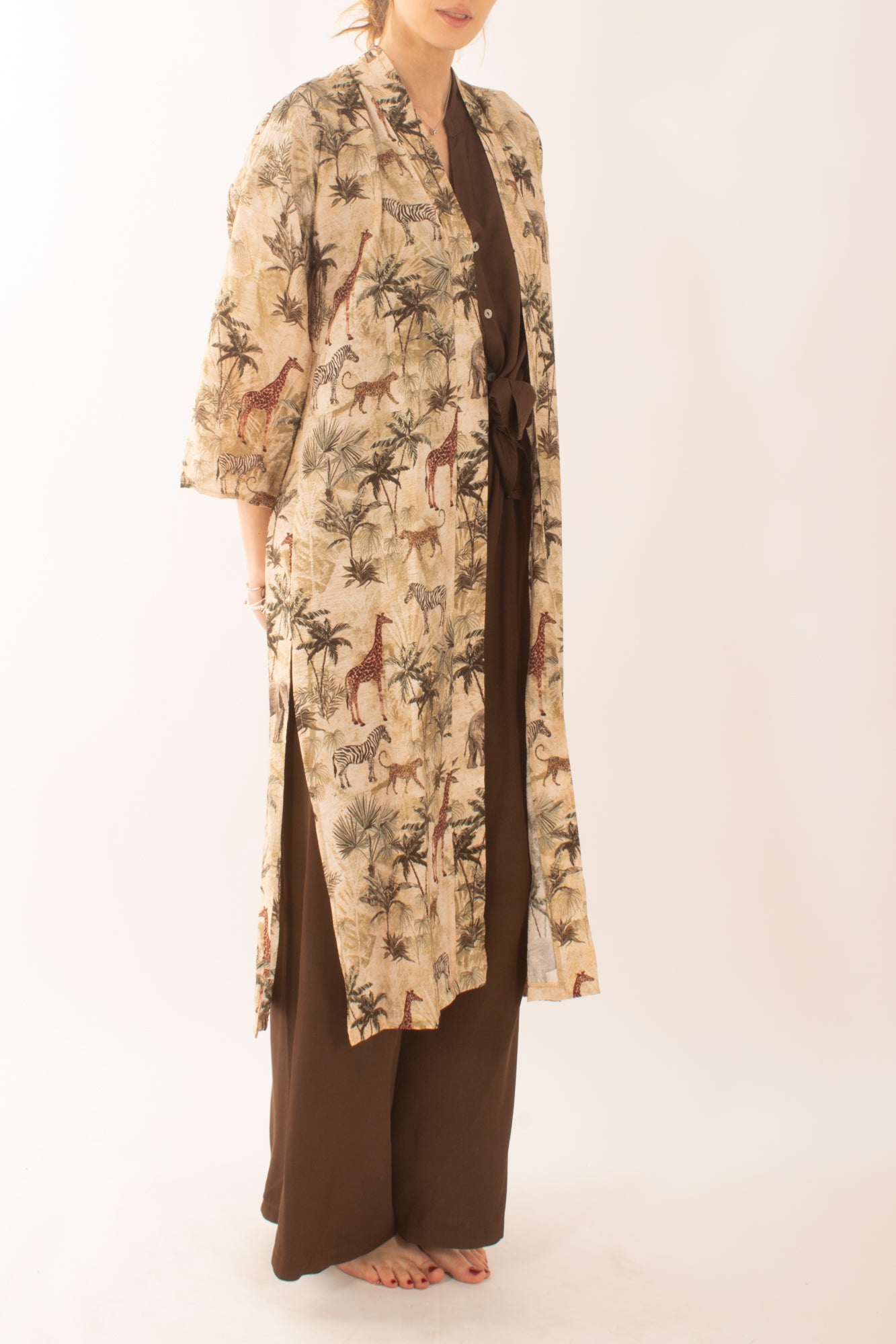 Kimono fantasia da Donna Susy mix - Beige