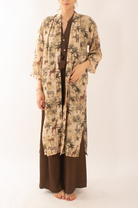 Kimono fantasia da Donna Susy mix - Beige