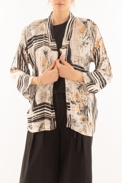 Kimono fantasia da Donna Susy mix - Latte