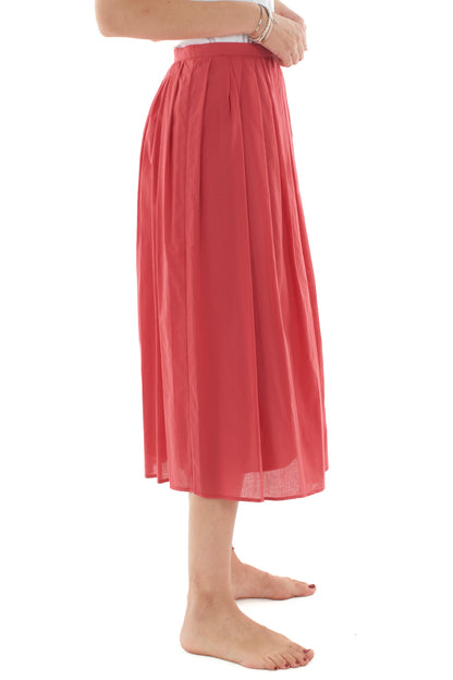 Gonna lunga a pieghe da Donna Susy mix - Rosso fargola