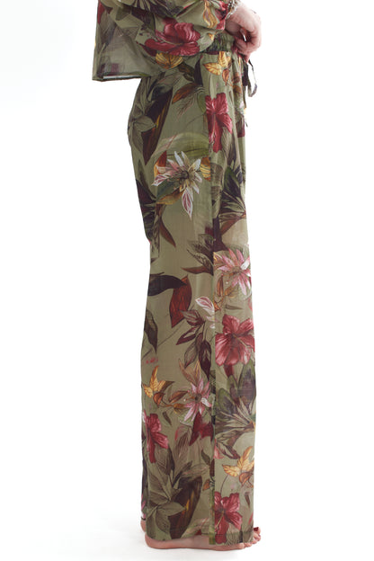 Pantalone a palazzo floreale da Donna