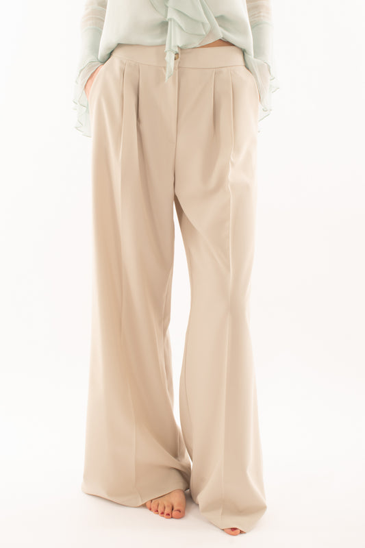 Pantalone a palazzo da Donna Susy mix - Beige