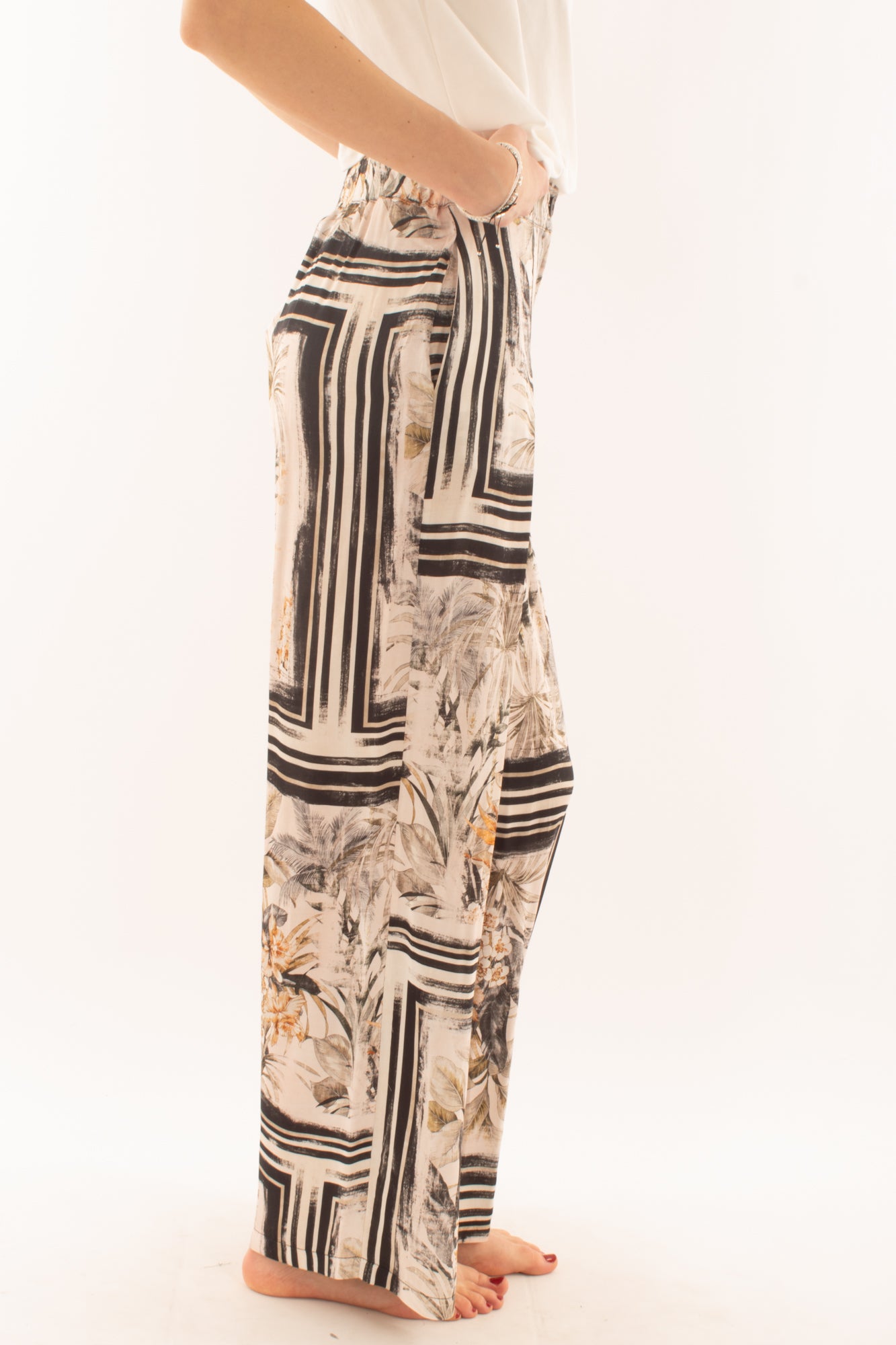 SUSY MIX Pantalone a palazzo fantasia da Donna Susy mix - Latte Latte