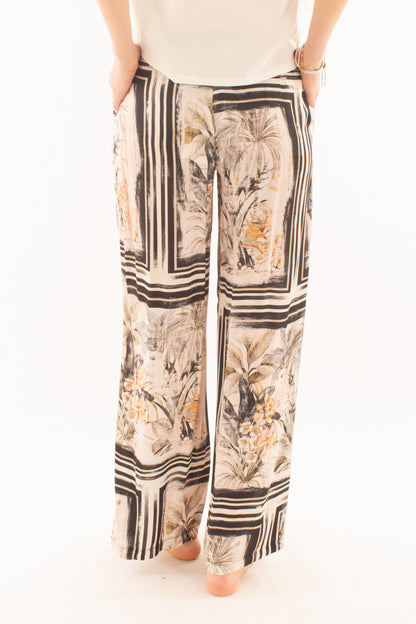 Pantalone a palazzo fantasia da Donna Susy mix - Latte