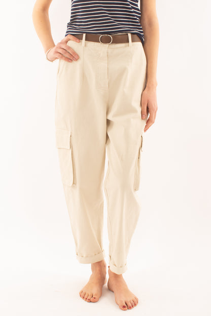 Pantaloni con tasconi da Donna Susy mix - Burro