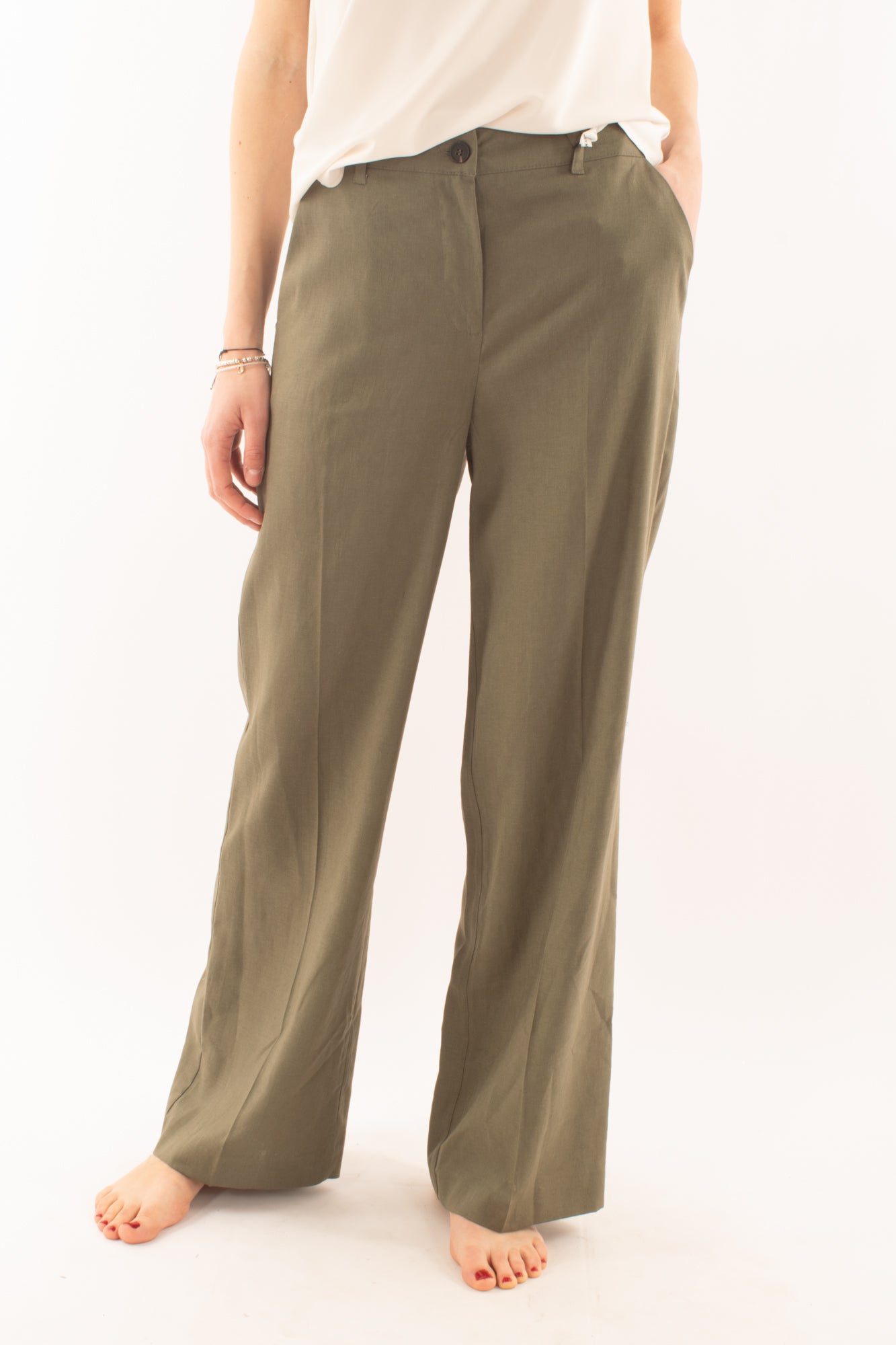 SUSY MIX Pantalone a palazzo da Donna Susy mix - Verde Verde