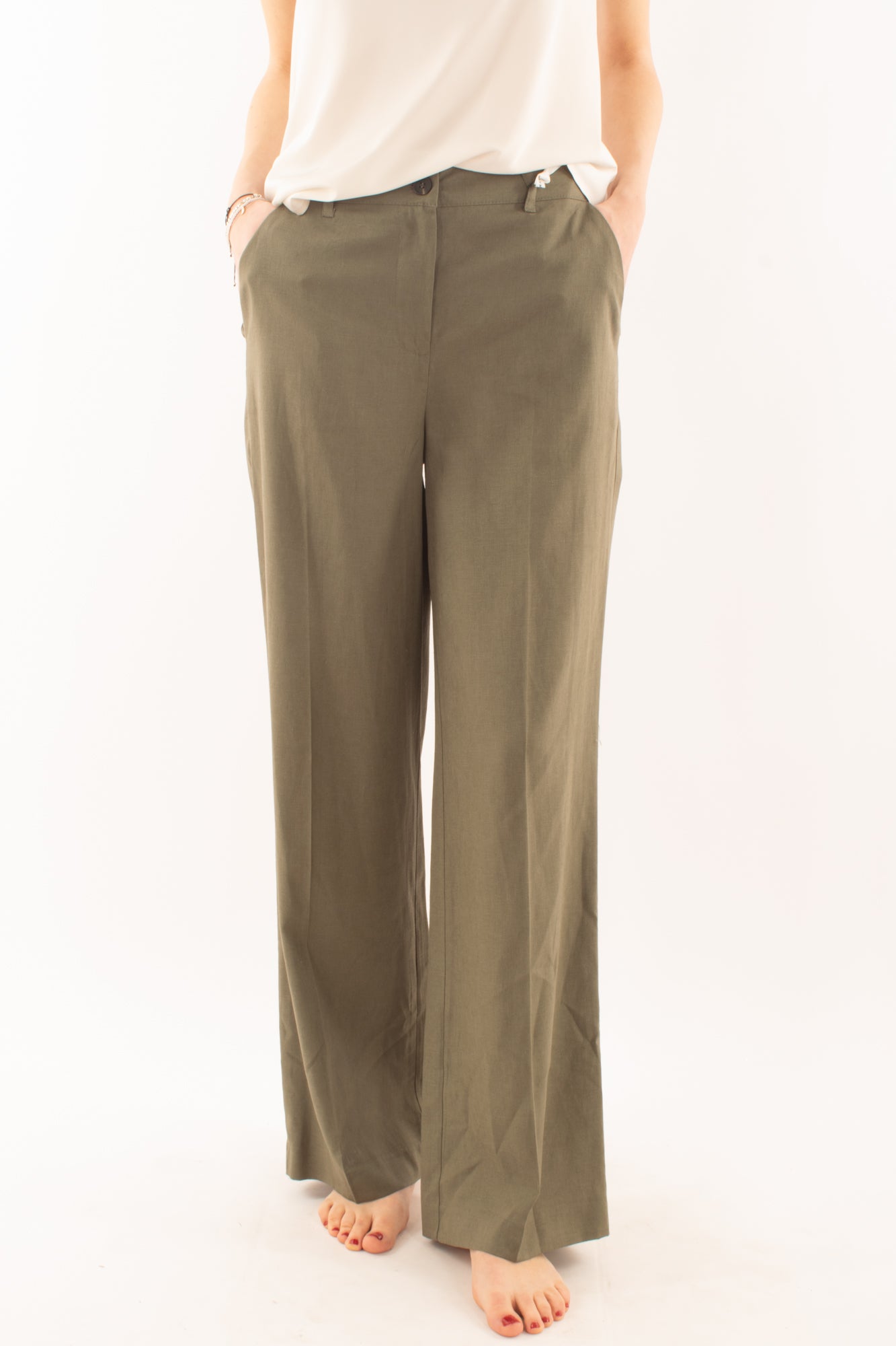 Pantalone a palazzo da Donna Susy mix - Verde