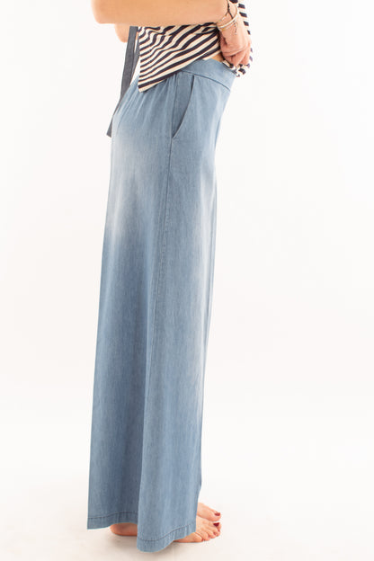 Jeans a palazzo in tela di jeans da Donne Susy mix - Blu