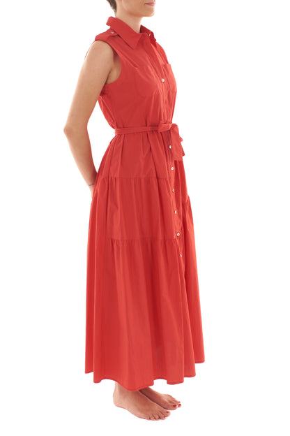 Abito chemisier smanicato da Donna Susy mix - Rosso