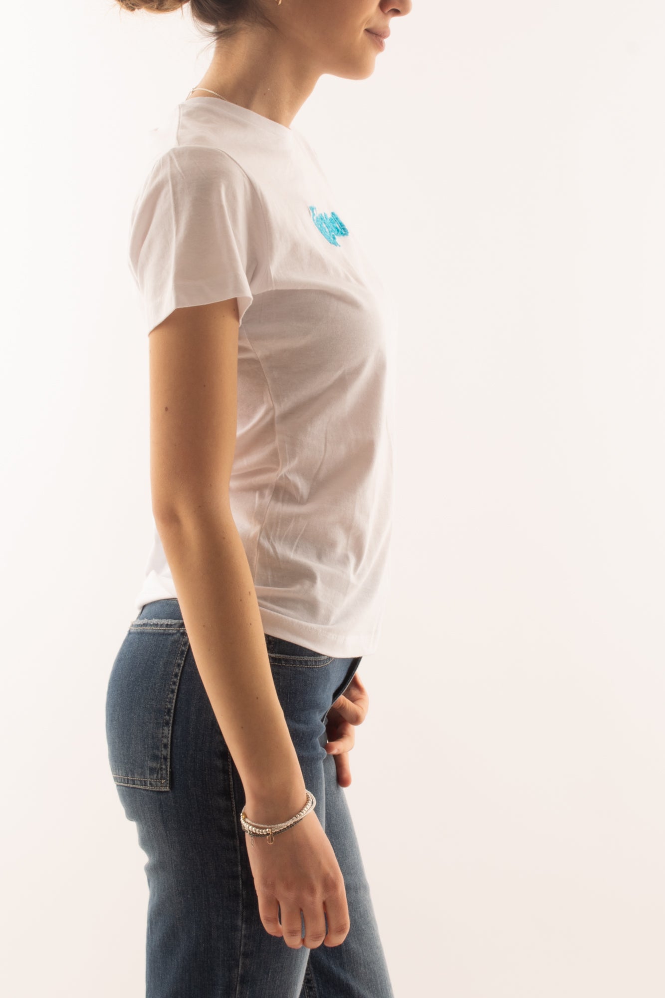 T-shirt wow da Donna Susy mix Azzurro