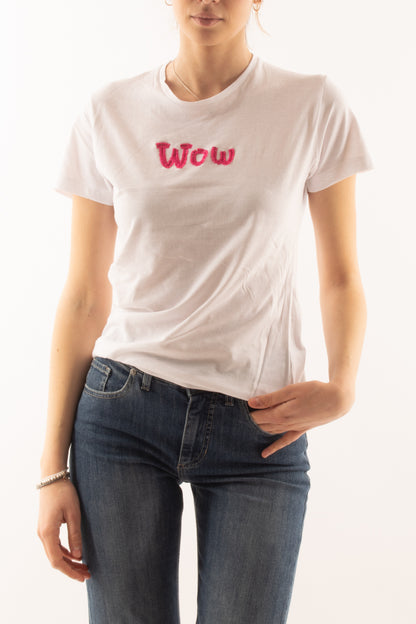 T-shirt wow da Donna Susy Mix - Fucsia