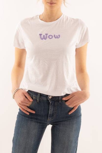 T-shirt wow da Donna Susy mix - Lilla
