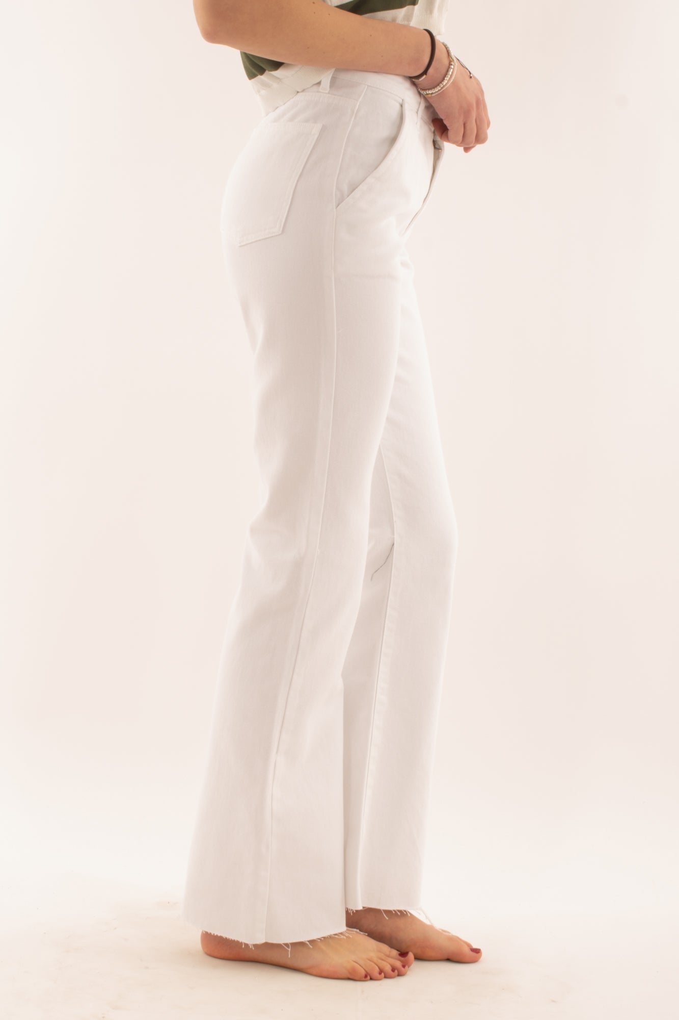 Jeans scampanato da Donna Susy mix - Bianco