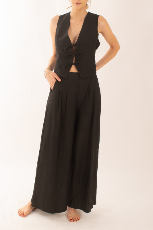 Gilet con fiocchi da Donna Susy mix - nero