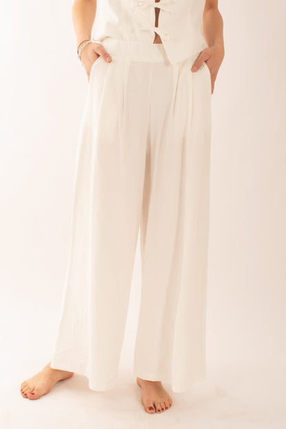 Pantalone mega palazzo da Donna Susy mix - Bianco