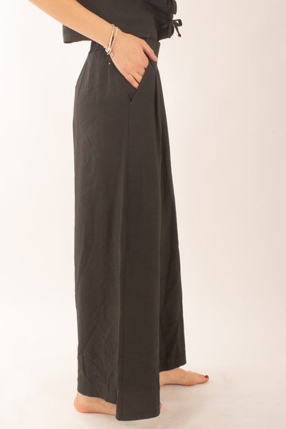 Pantalone mega palazzo da Donna Susy mix - Nero