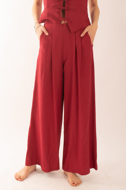 SUSY MIX Pantalone mega palazzo da Donna Susy mix - Rosso Rosso