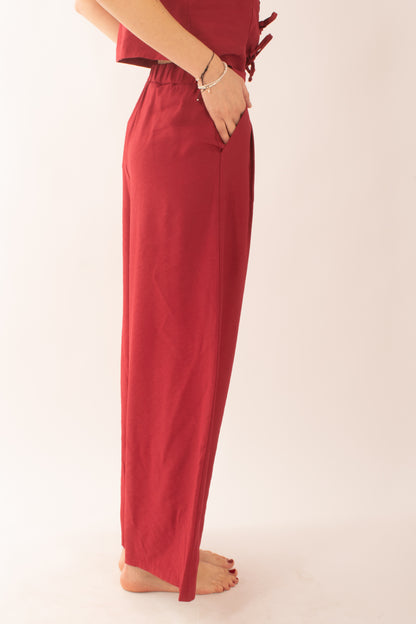 Pantalone mega palazzo da Donna Susy mix - Rosso
