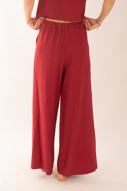 SUSY MIX Pantalone mega palazzo da Donna Susy mix - Rosso Rosso