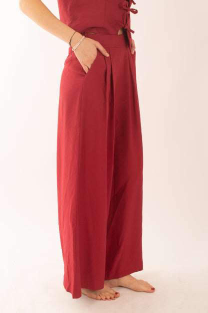 Pantalone mega palazzo da Donna Susy mix - Rosso