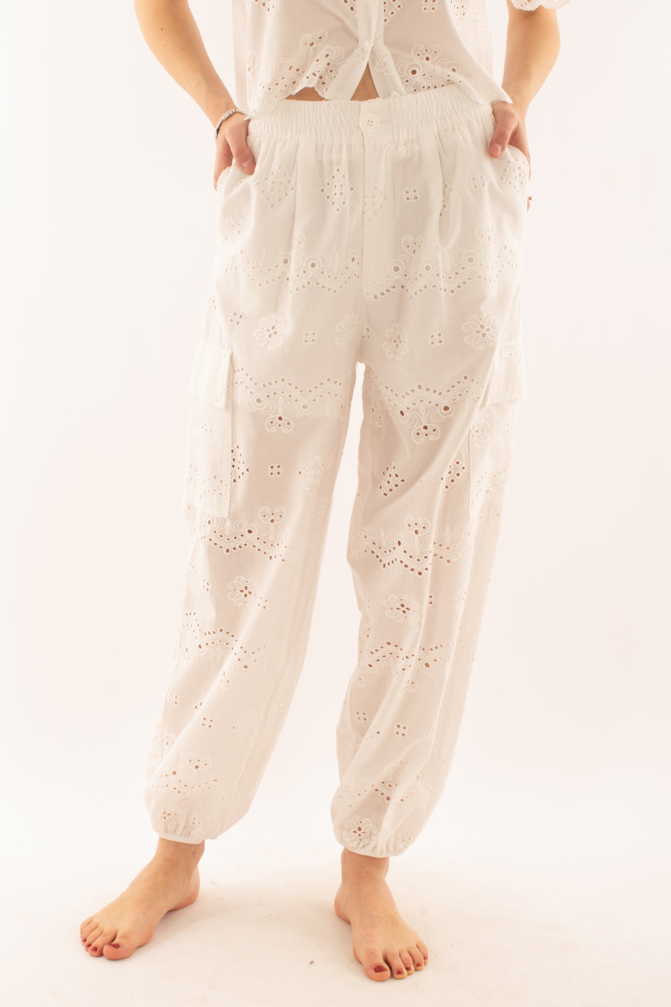 Kombat in pizzo san gallo da Donna Susy mix - Bianco