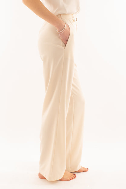 Pantalone a palazzo da Donna Susy mix - Crema