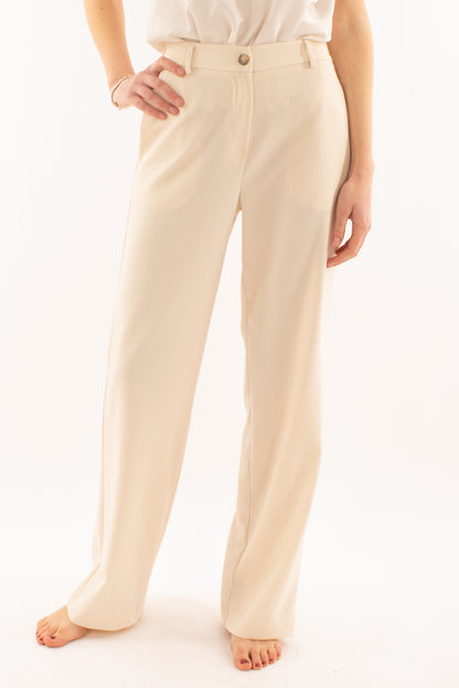 Pantalone a palazzo da Donna Susy mix - Crema
