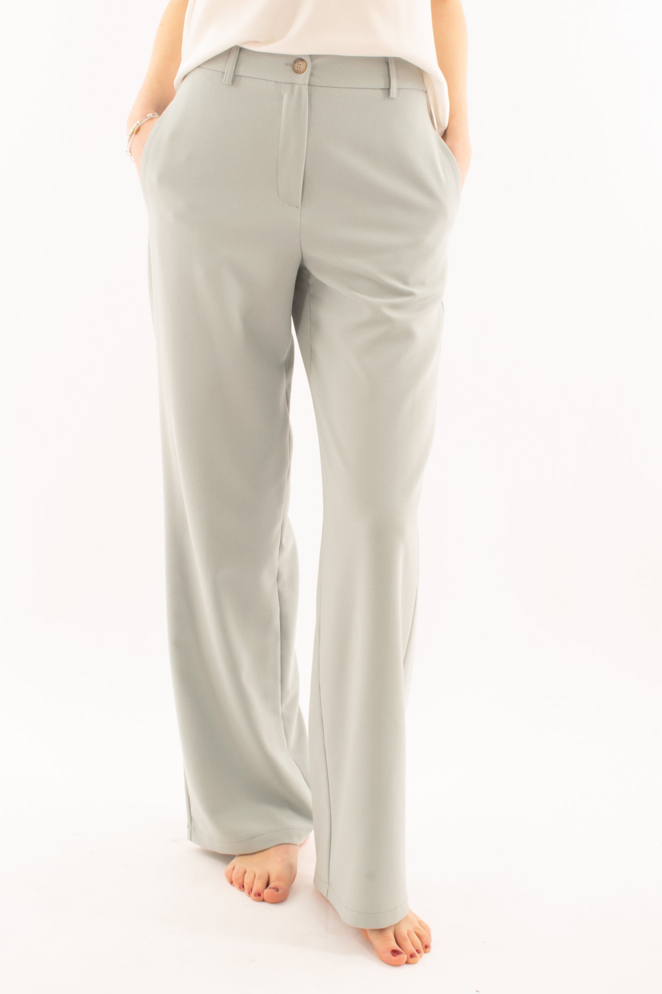 Pantalone a palazzo da Donna Susy mix - Menta